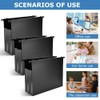 Plastic Extra Capacity Hanging File Folders,6 Pack Letter Size, 4inch