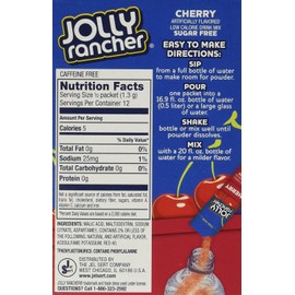 Jolly Rancher Singles-To-Go Sugar Free Cherry Drink Mix, 6-ct (Pack of 6)