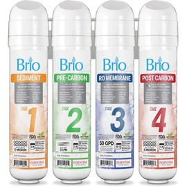 Brio 4 Stage RO Reverse Osmosis Water Cooler Filter Replacement Kit | for Brio Water Dispenser Models: CLPOURO420SCV2 & CLPOUROSC420RO