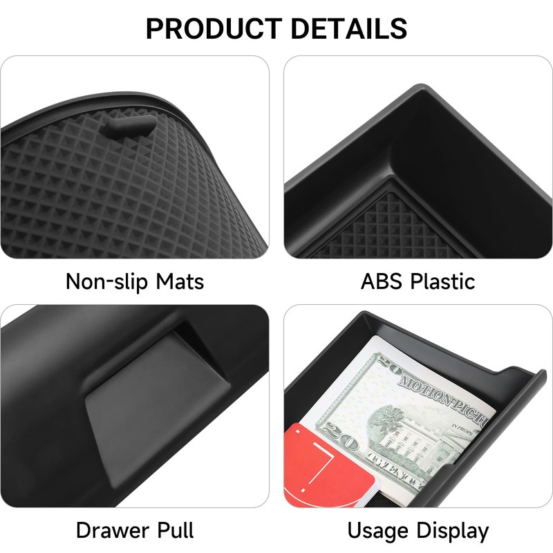 Hellet Center Console Organizer Storage Drawer Compatible with Toyota 2014-2020