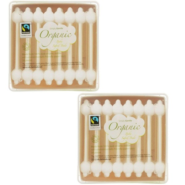 (Pack Of 2) Organic Fairtrade Cotton Safety Buds | SIMPLY GENTLE