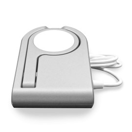 [MFI Certified] Replacement Protable Magnetic Charging Dock Compatible for Apple iWatch, Foldable Enable Nightstand Mode with 3ft Long USB Cable for All iWatch Series 1, 2, 3 (38, 42mm) (Silver)