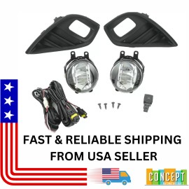 CONCEPT AUTOMOTIVE LIGHTS For 2020 2021 2022 Toyota Highlander LED Fog Lights  with Assembly Set L&R Side