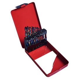 Amtech F1122 13 Piece Titanium coated high speed steel (HSS) drill bit set