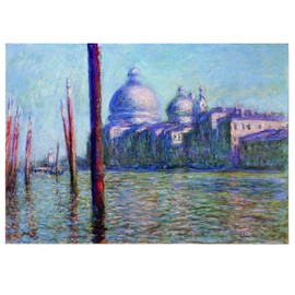 Monet Wall Art Collection Grand Canal in Venice, 1908 03 Canvas Prints Wrapped Gallery Wall Art | Stretched Ready to Hang 8X12, 16X22 Framed, Gold Frame