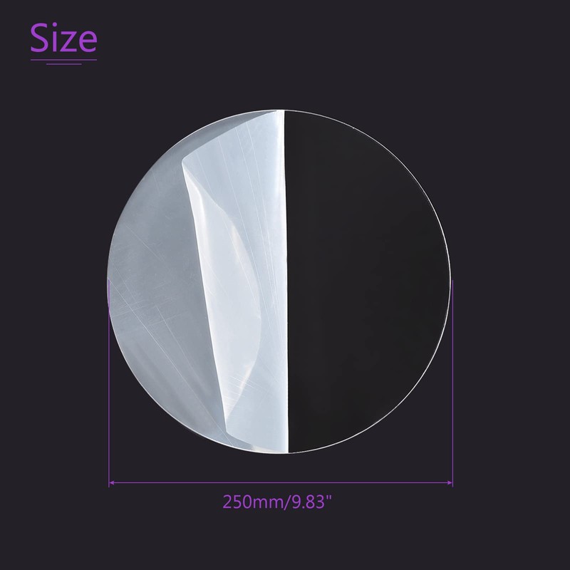 DMiotech 10" Diameter 1.5mm Thick Acrylic Sheet Circle Round Disc