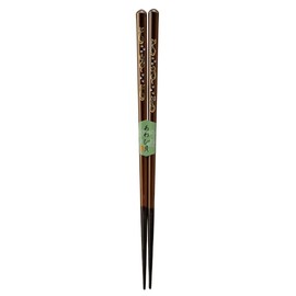 Kawai 115924 Mother of Pearl Mother of Pearl Chopsticks Cat Town, Brown, Size: Approx. 9.1 inches (23 cm)