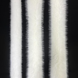 Rockreyoa Faux Fur Ribbon Faux Fur Ribbon Artificial Rabbit Fur Trim Decorative Ribbon Faux Fur Border Plush Trim for DIY Craft Sewing, Gift Decoration, Clothing Decoration 13 cm 1 m