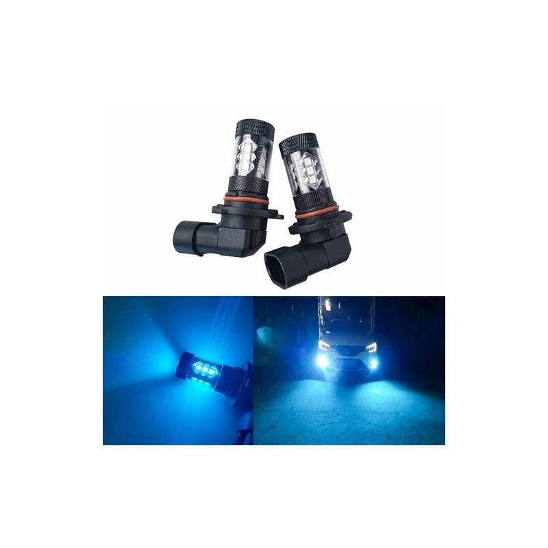 SHENKENUO 6x Ice Blue LED Headlight Fog Light Bulbs For