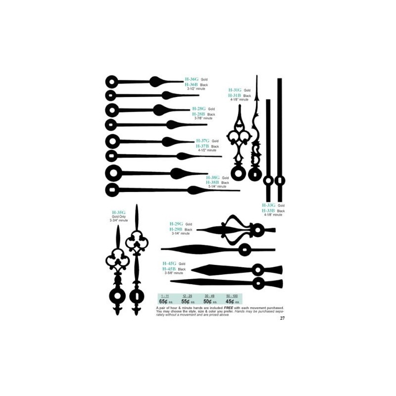 Takane Complete Mini Quartz Clock Movement- Medium Shaft for 3/8"