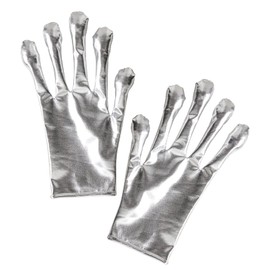 MIMIKRY Alien Gloves Silver Metallic Alien Sci-Fi Space Galaxy Science Fiction