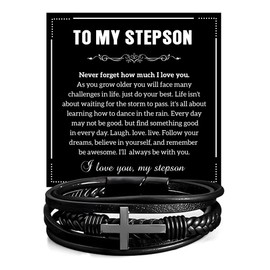VIRAGIL To My Bonus Son Bracelet Gifts For Son, Stepson Gifts From Stepdad Stepmom Grandson Nephew Brother Bracelets Birthday Graduation Christmas Presents For Teen Men #7