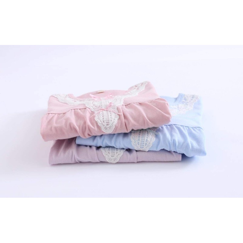 Allmeingeld Girls' Lace Trim Nighties Holiday Sleep Shirts Knee Length