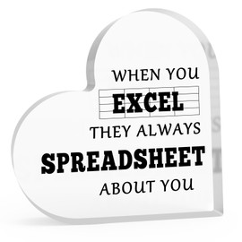 Colleague Coworker Inspirational Gift Acrylic Heart-Shaped Keepsake Team Thank You Gift Motivation Gift for Employee Acrylic Heart Plaque Appreciation Gift for Boss Colleague Office Gift for Women Men