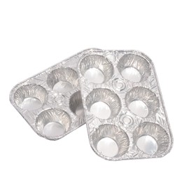 Waytiffer Muffin Pan | 6-Cup Cupcake Aluminum Pans Favorite Muffin Tin Size for Baking Cupcakes - Standard Size (6-cup-20Pack)