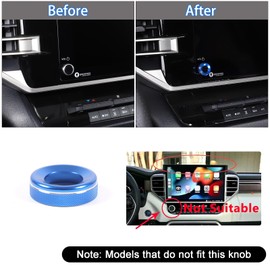 Aunginsy Aluminum Centre Console Sound Volume Knob Trim Cover Compatible with Toyota Tundra/Sequoia 2022-2023 Car Volume Knob Protection Ring Multimedia Sound Volume Tune Knob Decor Cover Accessories