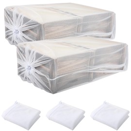 UNIFAMILY 3pcs Bee Hive Mesh Transport Bags with Drawstrings, Breathable Bee Nuc Transfer Bag, Durable Bee Hive Bags for Beekeepers Transport Safely White Beehive Transport Bags