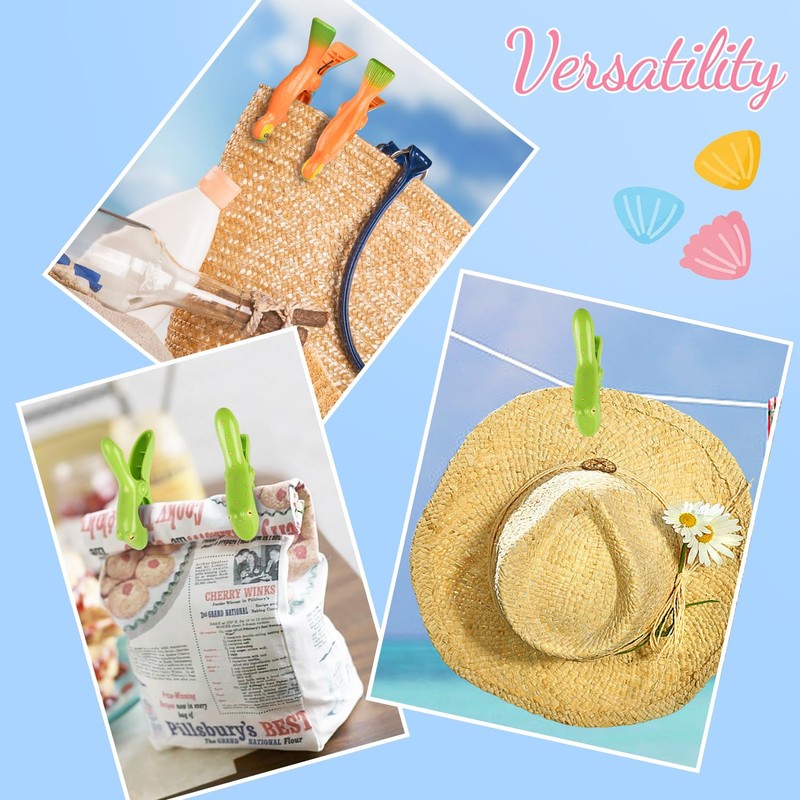 Beach Towel Clips, Sopito Jumbo Size Towel Clips for Beach