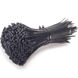 Pack of 200 Black Cable Ties, Small, 200 x 2.5 mm MgcTolBox Nylon Cable Ties, UV-Resistant, Cable Ties Black Set for Cable Management, Gardening, Outdoor Use