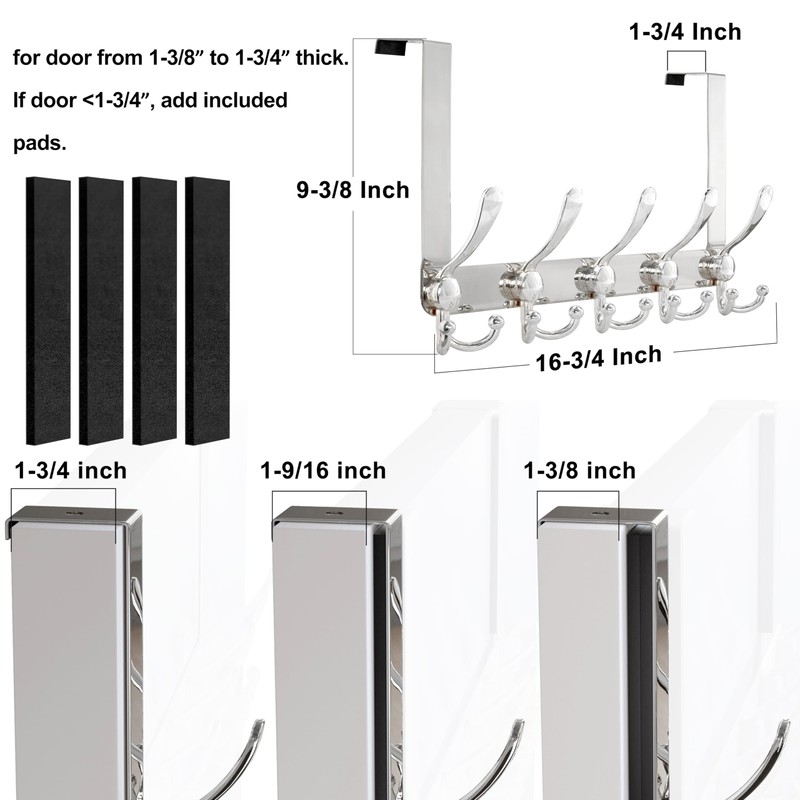 Dseap Over Door Hook 2.0 - Upgraded Version - Simple-Assembly,