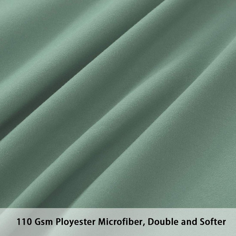 PiccoCasa Zippered Pillowcases, 100% Brushed Microfiber Polyester Pillow Case Cover,