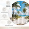 Glawry Beach Shower Curtain 72Wx72L Inches, Tropical Summer Seaside Bathroom