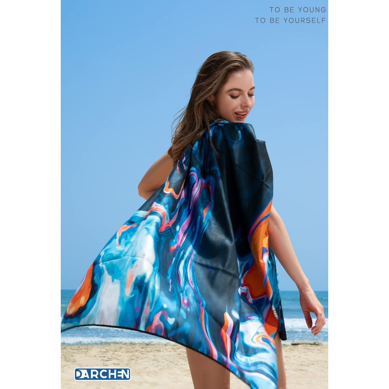DARCHEN Microfiber Beach Towels Oversize Quick Dry Towel[1 or 4