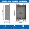 2 Pack Shallow Outlet Box 8 Cubic Single Gang Old