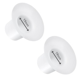 2pc 19mm Flange Inserts Compatible with Momcozy M9/M6/M5/S12Pro/S9Pro,Medela,Spectra,Elvie,TSRETE, Bellababy,Lansinoh 24mm Breast Pump, Reduce 24mm Nipple Tunnel Down to 19mm