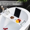 Expandable Bath Shelf Multi Function Storage Adjustable Bathtub Caddy Tray