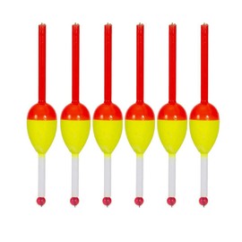 6Pcs Fishing Floats Fishing Bobbers Balsa Wood Floats Spring Bobbers Slip Bobbers for Panfish Walleyes(Hollow)