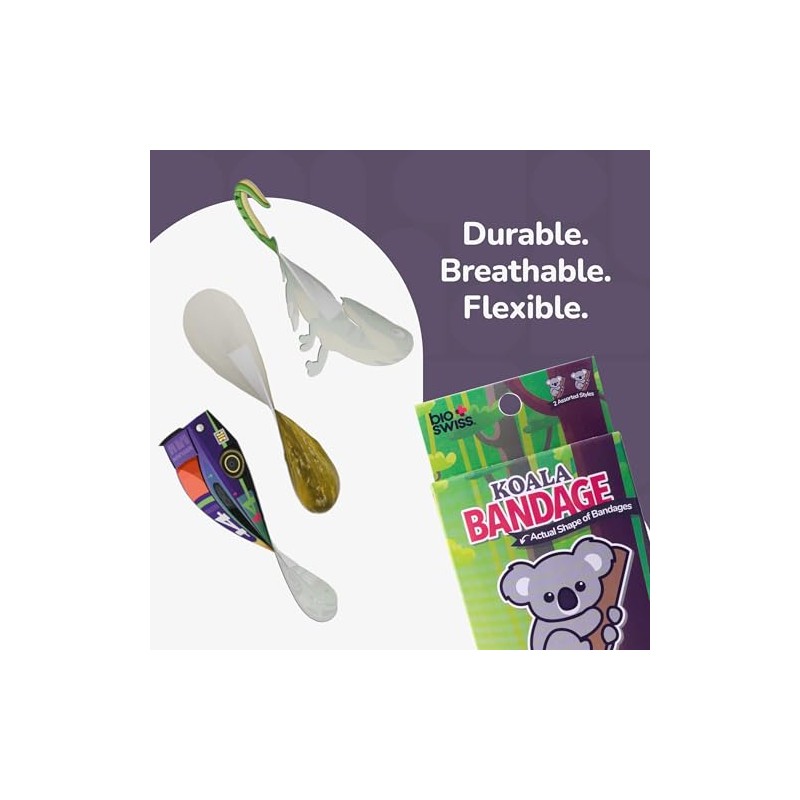 BioSwiss Vendas autoadhesivas con forma de koala, sin látex, estériles,