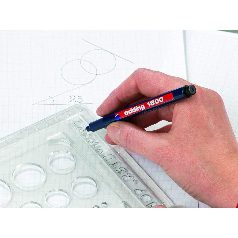 Edding 1800 Profipen Wallet Of 3 Blck