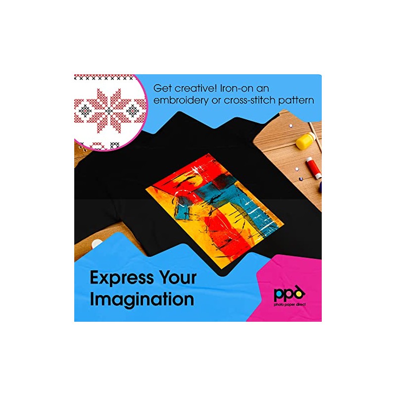 PPD 15 x A4 Inkjet Premium Transfer Paper for Dark