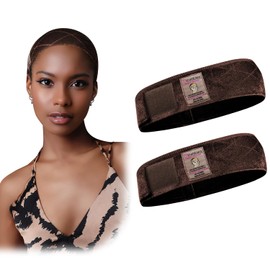 Dreamlover Wig Grip Headband Secure Wigs, Hats, Scarves, Dark Brown, 2 PCS