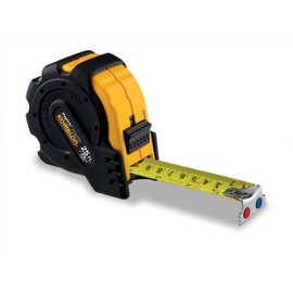 Komelon 7425IM; 25'/7.5M x 1" Inch/Metric Magnetic MagGrip Tape Measure, Black/Yellow, 1-Pack