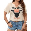 Women's Plus Size Notched Neck Short Sleeve Tops Western Shirts