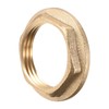 sourcing map G3/4 Lock Nut with Flange, Hex Brass Female