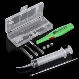 Tonsil Stone Remover Kit with Oral Rinse Tonsil Stone Removal Kit Tool or Ear Cleaner Earwax Removal Tool with 4 Tips Tonsillolith Pick Case and 1 Irrigator Fresh Breath Oral Rinse