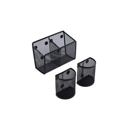 Hioffice Magnetic Pencil Holder,3 Pack Magnetic Storage Basket Organizer,Extra Strong Magnets Pen Holder, for Your Whiteboard, Fridge, Cubicle Desks, Locker Accessories