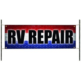 RV Repair Mechanic Service Shop Unique Novelty Indoor Outdoor Vinyl Banner Sign 18" x 48"