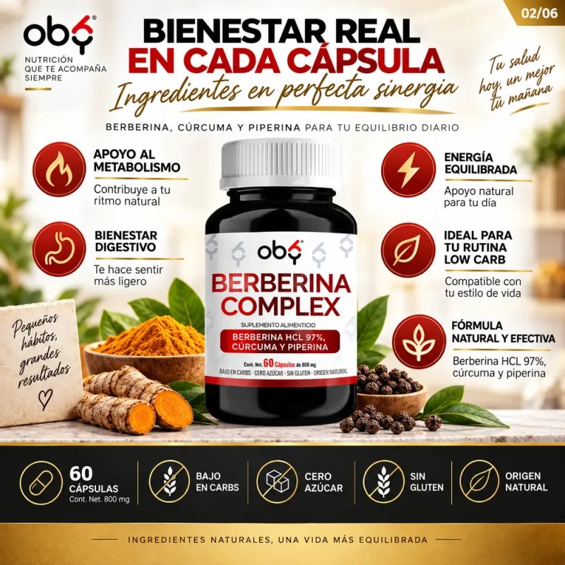 OBG - Apoyo Nutricional 60 Capsulas 800mg Metabolismo Diario