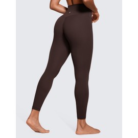 CRZ YOGA Butterluxe High Waisted Lounge Legging 25" - Workout Leggings for Women Buttery Soft Yoga Pants Hot Fudge Brown Small