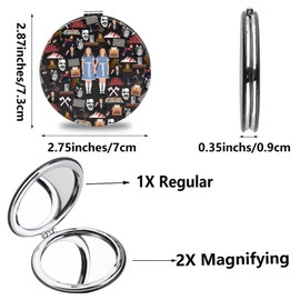 SEIRAA Grady Twins Makeup Mirror Overlook Hotel Gifts Redrum Gifts Overlook Hotel Pocket Mirror (2Girl)