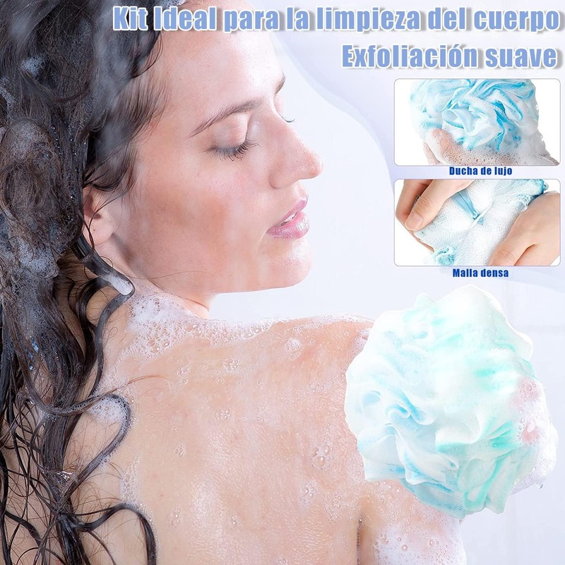 Juego de 4 Esponjas de Baño Extra Grandes de 75g