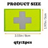 2pcs Reflective Cross Safety Patches Military Hook and Loop Cross