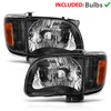 AmeriLite Black Replacement Headlights Assembly Corner Lamp Set For 2001-2004