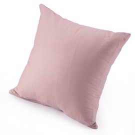 ATsense Set of 2 cushion covers, 40 x 40 cm, 100% cotton, pink pillowcase with zip, super soft cushion cover, Oeko-Tex certified and suitable for allergy sufferers