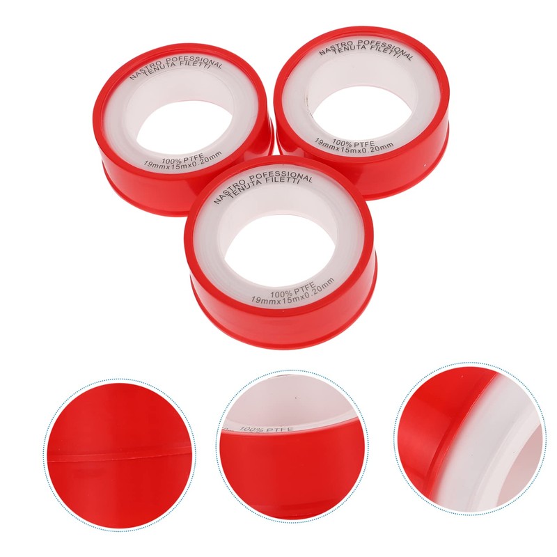 TEHAUX 3sets Plumbing Safety Tapes Ptfe Sealing Tape Reliable for