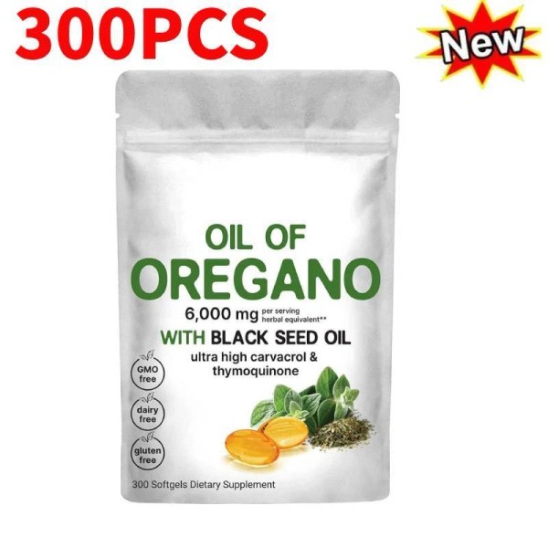 Unbranded 300 Capsules Oregano Oil Premium Formula 6000mg Organic Extract